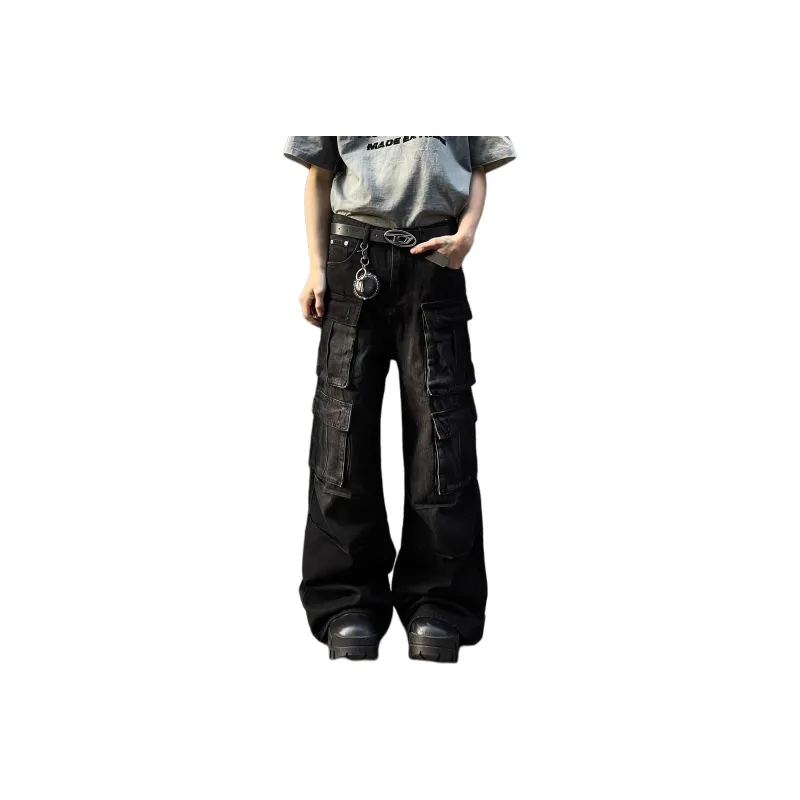 FONDLOOK Jeans Unisex Black-1