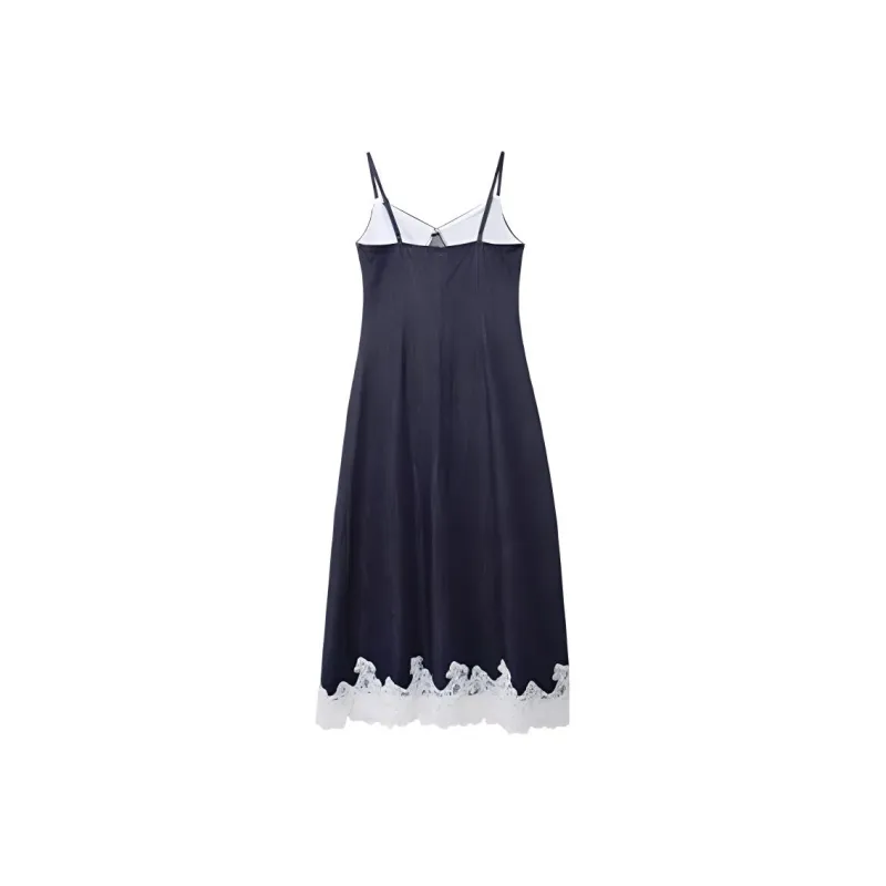 ONE SHALLOW Spring 2025 Slip Dress Women's Blue-1