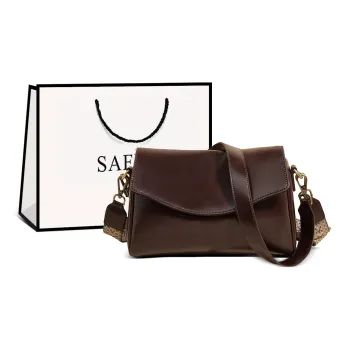 Safiya Synthetic Leather Shoulder Bag, Crossbody Bag Regular Women's Wine Coffee