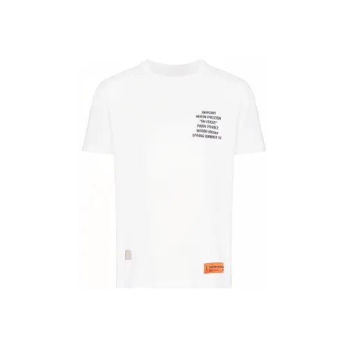 HERON PRESTON Oversized Men At Work Graphic T Shirt White/Multicolor