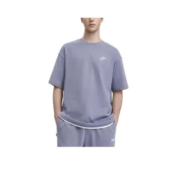 FILA Valentine's Day Collection Drop Shoulder Sleeve T Shirt Unisex Slate Gray