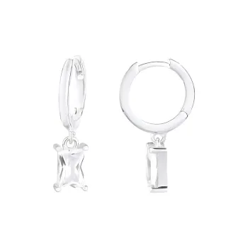 Radiant Stainless Steel Earrings Women's Silver