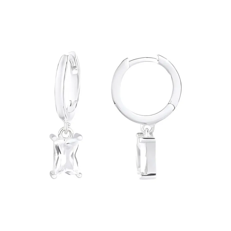 Radiant Stainless Steel Earrings Women's Silver-0