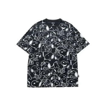 Anta x SNOOPY Life Collection T Shirt Unisex Black