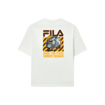 FILA Game For Peace T-Shirts Unisex Raw White