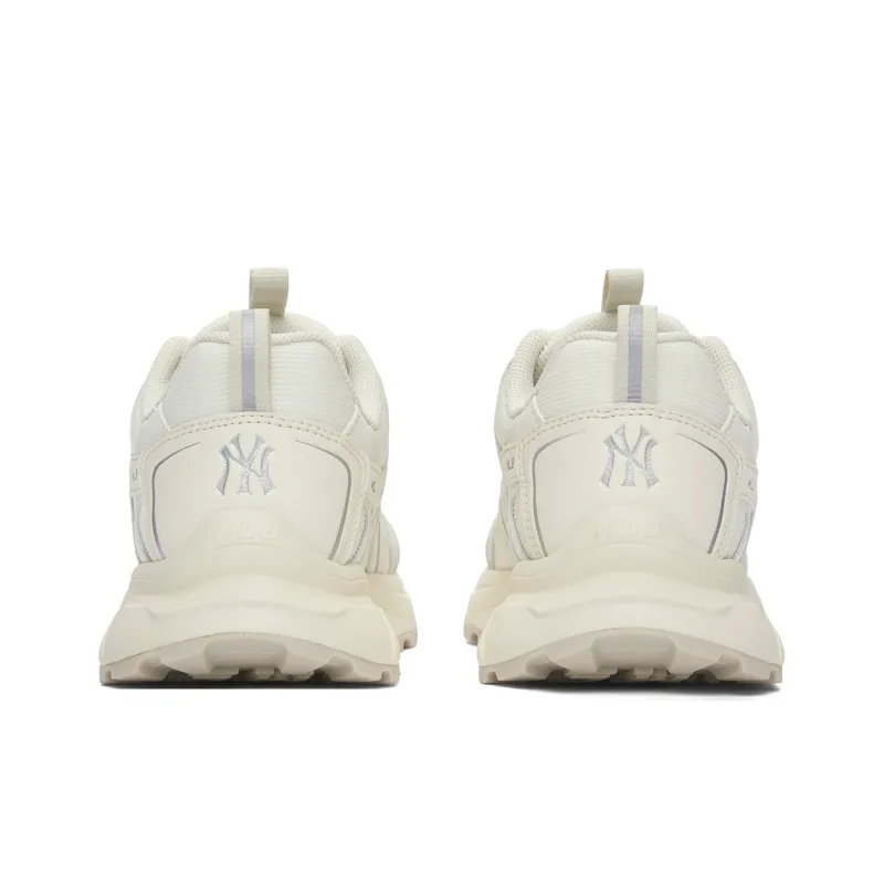 MLB New York Yankees Cushioned Wear Resistant Breathable Low Top Chunky Sneakers Unisex White-5