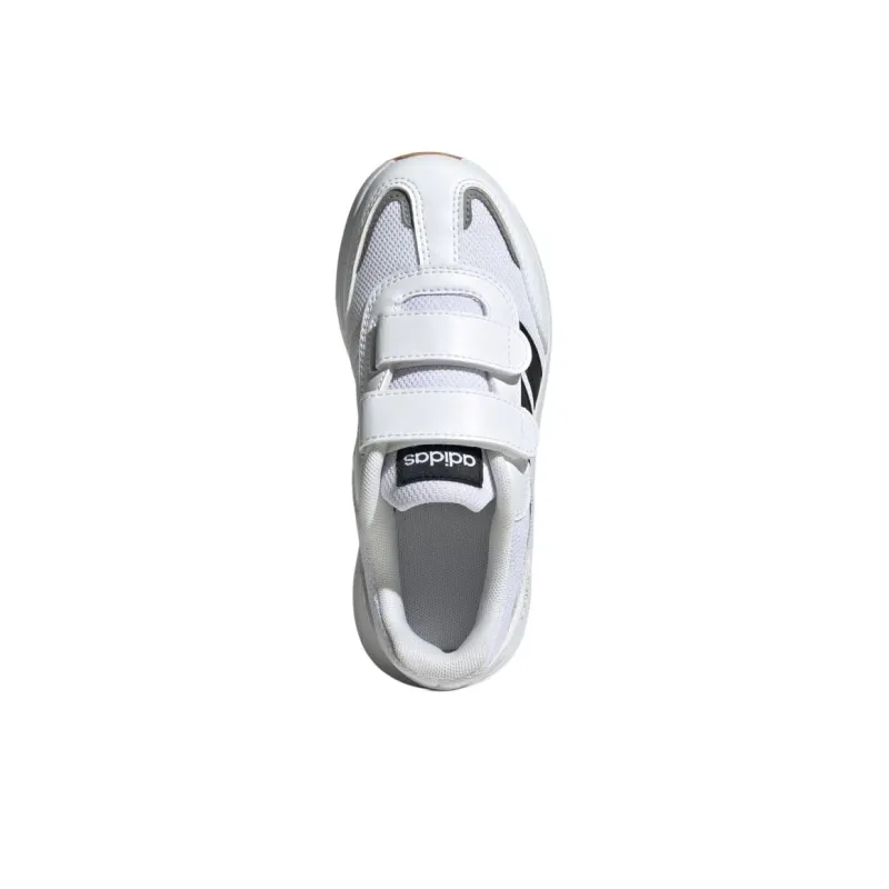 Adidas TENSAUR Abrasion Resistant Low Top Kids' Skateboarding Shoes White/Black/Gray Children Aged 3 7 Years Old-3