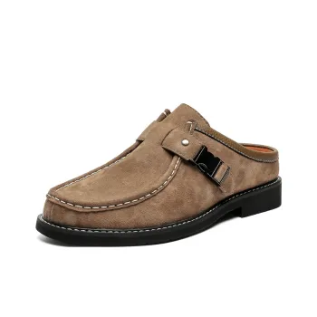 MODENGPAN Rubber Sole Slip Resistant Quick Dry Wrap toe Slippers Men's