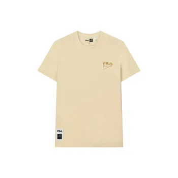 FILA x FANGAOLIANMINGXILIE T Shirt Men's Apricot Light Yellow