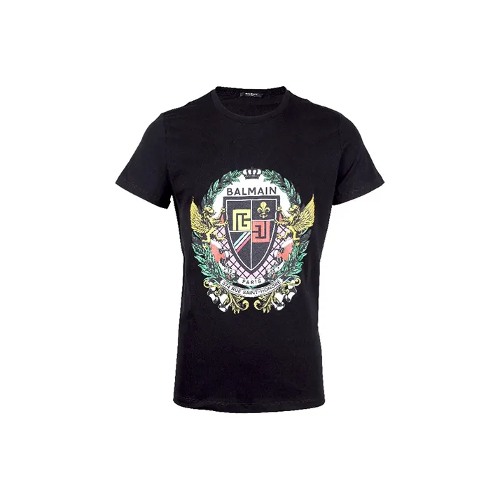 BALMAIN T Shirts Men Black-0