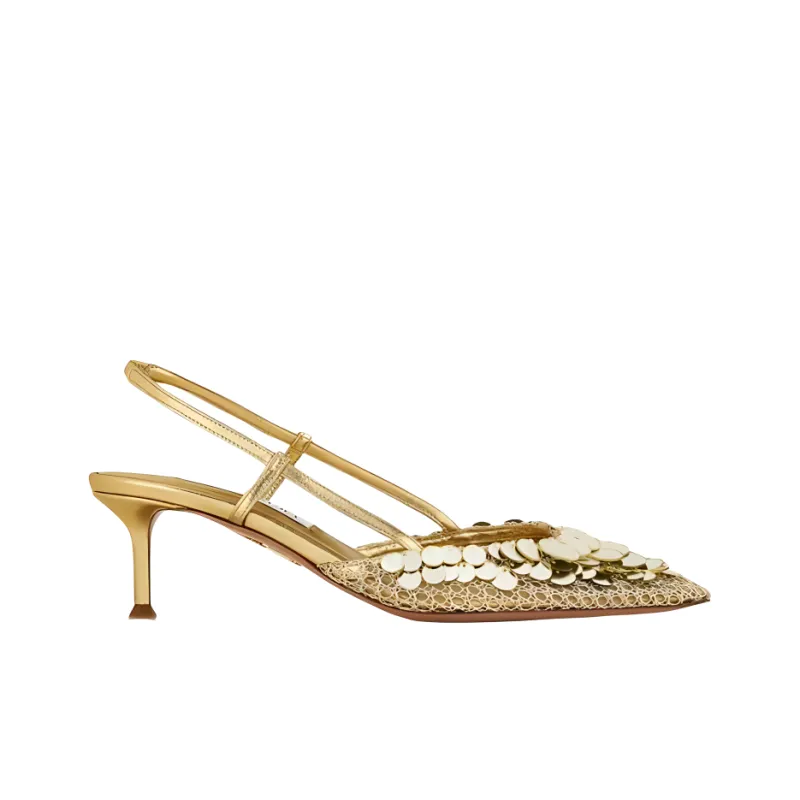 AQUAZZURA Slim Heel High Heels 5cm Women's Gold-1