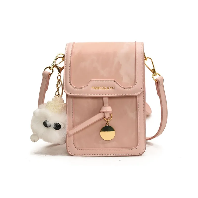 Yalu PU Cell Phone Pouch Crossbody Bags Shoulder Bags Regular Women's Black/Silver/Pink/White-15