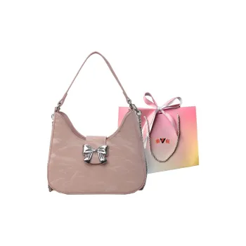 Yalu PU Shoulder Bag Crossbody Bag Handbag Regular Women's Black/Pink/Silver