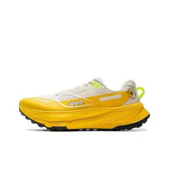 LiNing Anti Slip Wear Resistant Low Top Casual Trail Running Shoes Men's Beige Yellow