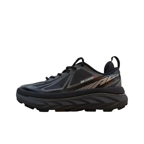Anta Cushioned Slip-Resistant Low-Top Outdoor Shoes Unisex Black Castle Gray