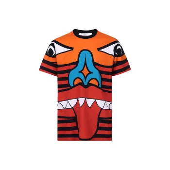 Givenchy T-Shirts Men Cherry Red Multicolor