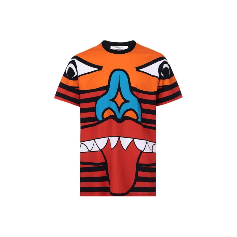 Givenchy T-Shirts Men Cherry Red Multicolor-0