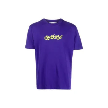 OFF WHITE Opposite Arrow Logo Print Slim Tee