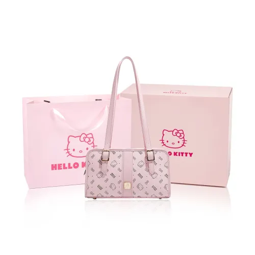 MESUCA Sanrio Hello Kitty Series PU Shoulder Bag Regular Women's Pink/Milk Tea/Brown