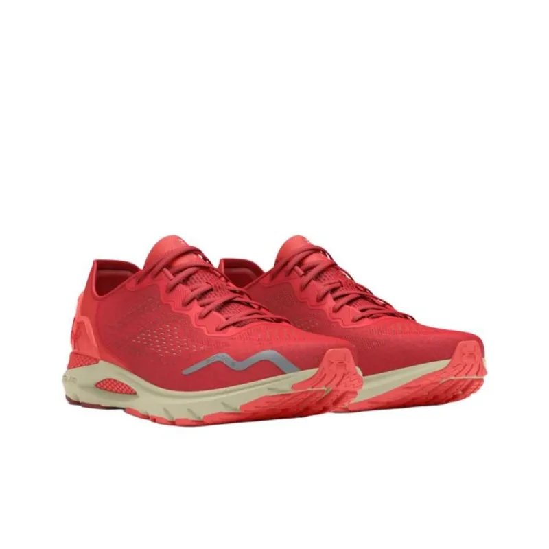Under Armour Hovr Sonic 6 Anti Slip Wear Resistant Low Top Casual Running Shoes Women's Red-1