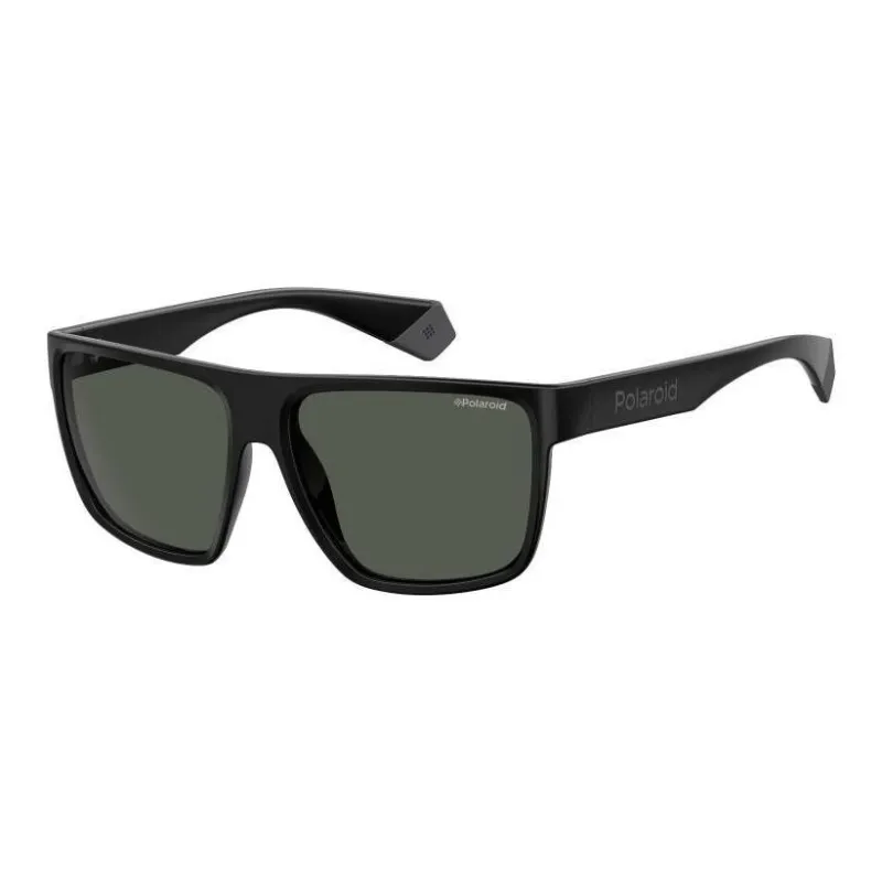Polaroid Plastic Square Sunglasses Men's Black-0