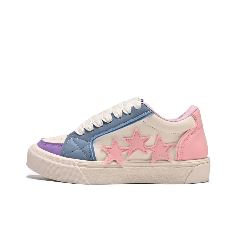 Lycakington Anti Slip And Wear Resistant Lightweight Low Top Skateboard Shoes Women's Pink-12