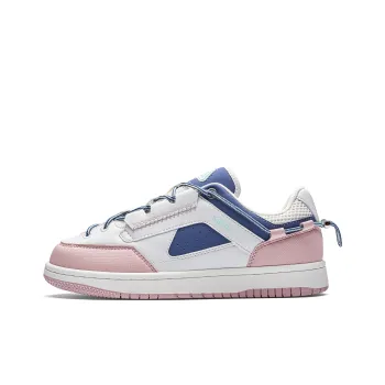 Kappa Back to Back Anti Slip Wear Resistant Low Top Skateboard Shoes Women's White Pink Blue