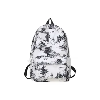 KAMLUI Nylon Backpack Regular Unisex White/Black/Blue