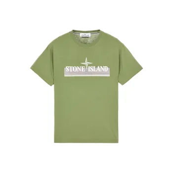 STONE ISLAND T Shirts Men Army Green