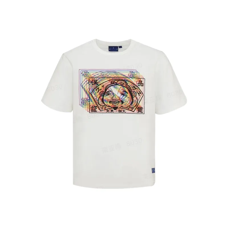EVISU CHENGUANXI Straight T Shirt Men's White-0