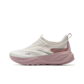 LiNing SOFT GO 2 Breathable And Lightweight Low Top Casual Shoes Women's Gray Pink