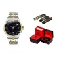 Blue Gold Circle[Comes with: Red Obsidian Black Diamond Gift Box+Brand Belt]
