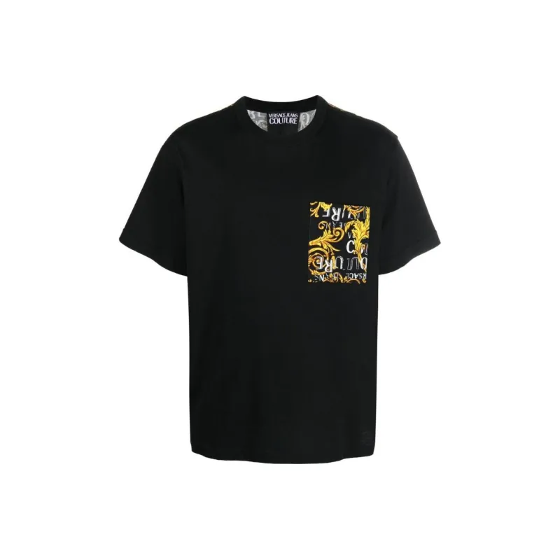 VERSACE JEANS COUTURE Baroque pattern Print Detail T shirt-0