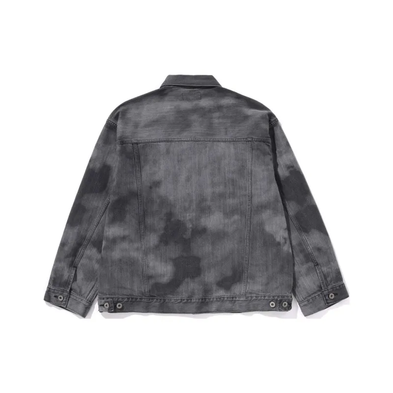 A BATHING APE High Tone Bleach Denim Jacket-1