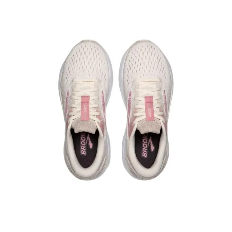 Brooks Ghost 16 Anti Slip Wear Resistant Low Top Casual Running Shoes Women's Beige Pink-1