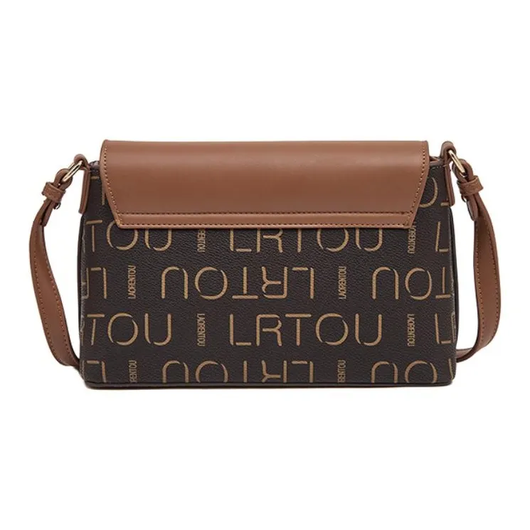 Old Man's Head Synthetic Leather Shoulder Bag Women's Coffee-2