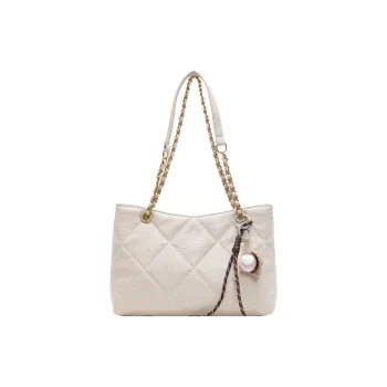 SURELAPTOP PU Shoulder Bag Regular Women's Ecru/Black/Coffee