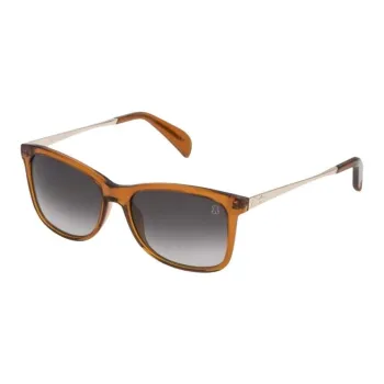 TAOSIXIONG Acetate Square Sunglasses Women's Brown
