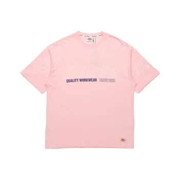 Dickies Straight T Shirt Unisex Cream Pink