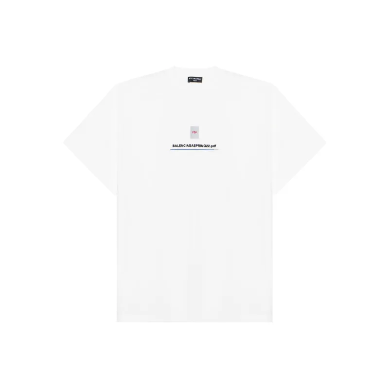 Balenciaga SS22 T Shirt Loose Fit Style Men's White-0