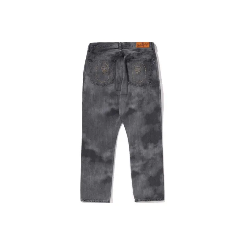 Bape High Tone Bleach Regular Fit Denim Pants-1