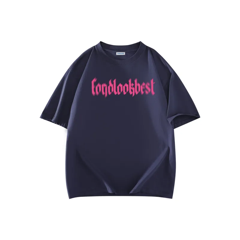 FONDLOOK T Shirt Unisex Navy Blue Upgraded-12