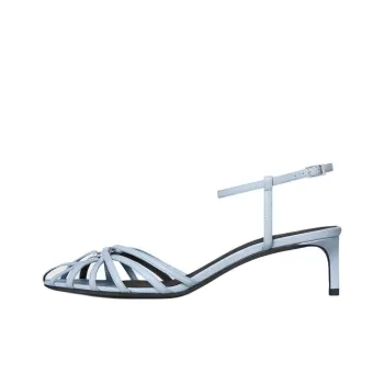 CELINE Triomphe Strap Sandals 5cm Women's Light Blue