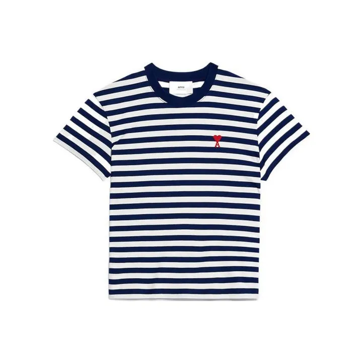AMIPARIS T Shirt Unisex Blue White-0