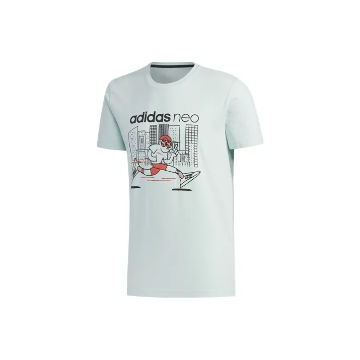 Adidas Neo Set-in Sleeve T-Shirt Men's Green-0