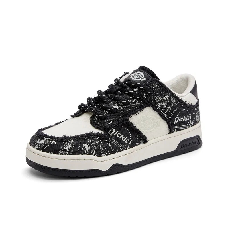 Dickies Slip Resistant Low Top Skateboard Shoes Women's Black White-1
