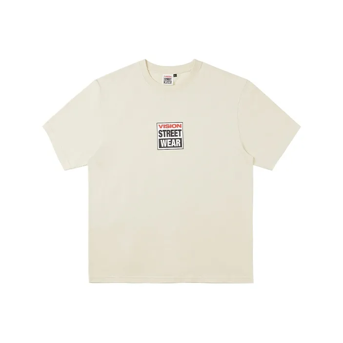 Vision Street Wear Drop Shoulder Sleeve T Shirt Unisex Gravel Color-0