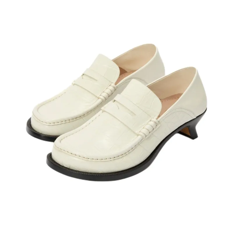 LOEWE Campo Irregular Heel High Heels 4.5cm Women's White-1