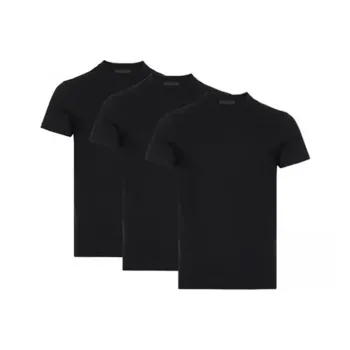 PRADA Logo Patch Crewneck Three Pack T Shirts