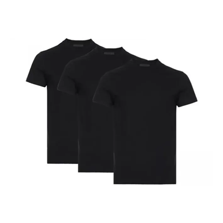 PRADA Logo Patch Crewneck Three Pack T Shirts-0